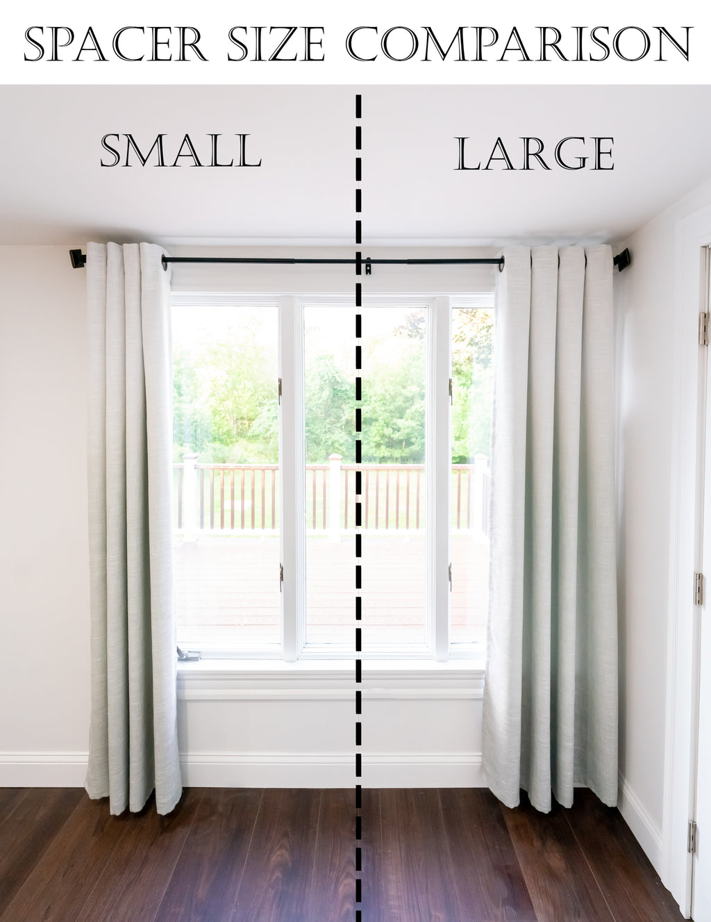 Easy Clip-On! Curtain Spacers